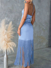 Fringe Halter Neck Dress